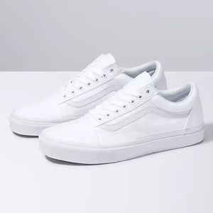 NEW! White Vans Canvas Old Skool